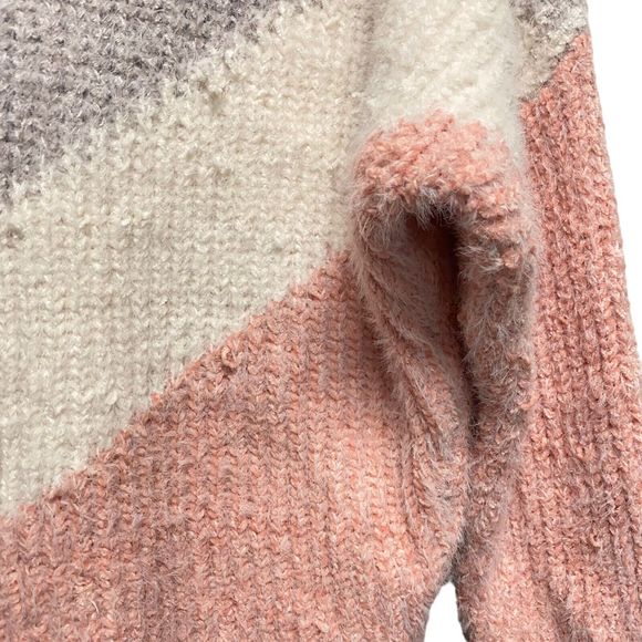 Lulu's Women's Colorblock Talk The Block Eyelash Knit Soft Sweater Size Medium - Picture 5 of 15